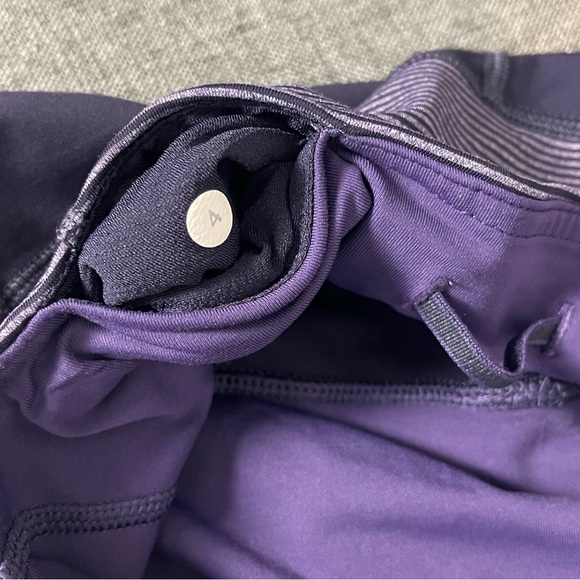 Lululemon Rebel Runner Crop Wee Stripe Heathered Black Grape 4 - Picture 8 of 10
